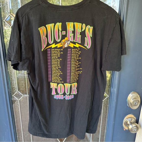Buc-ees Tour Mens T shirt Black Large Graphic Print Short Sleeve 1982-2022 - Picture 7 of 9